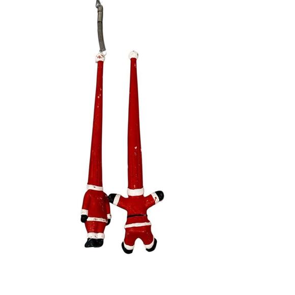 Set of 4 Vintage Bungee Jumping Santa Ornaments Novelty READ - Picture 6 of 6